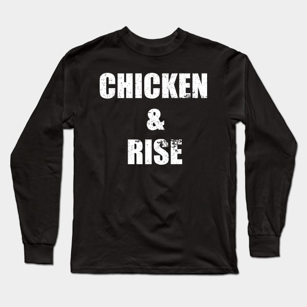 Chicken And Rice Funny Apparel Vintage Long Sleeve T-Shirt by SecuraArt